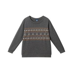 Andy & Evan Boys  Printed Fairisle Soft T-Shirt, Grey